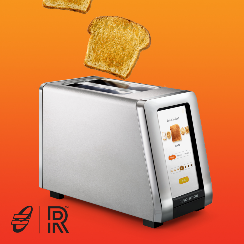 toaster with flying toast