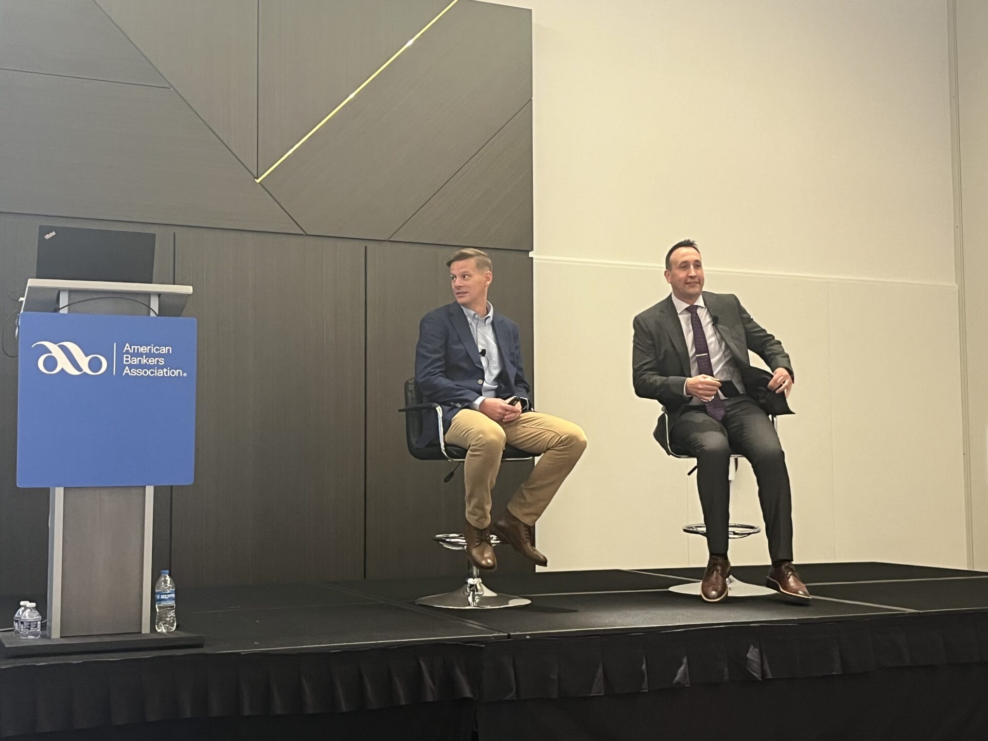 John and Hunter on stage